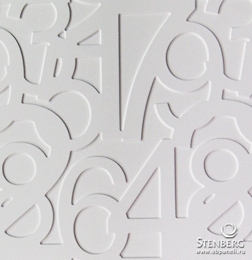 Декоративные рельефные панели 3d из МДФ серии NUMERAL